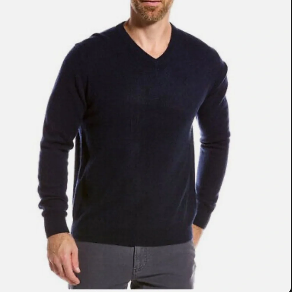 NWT M MAGASCHONI Wool Men’s V- Neck Sweater Pullover Gray XXXL Base Layer